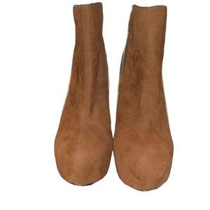 𝅺LILIANA brand platform heeled booties size 7 with 6” heel